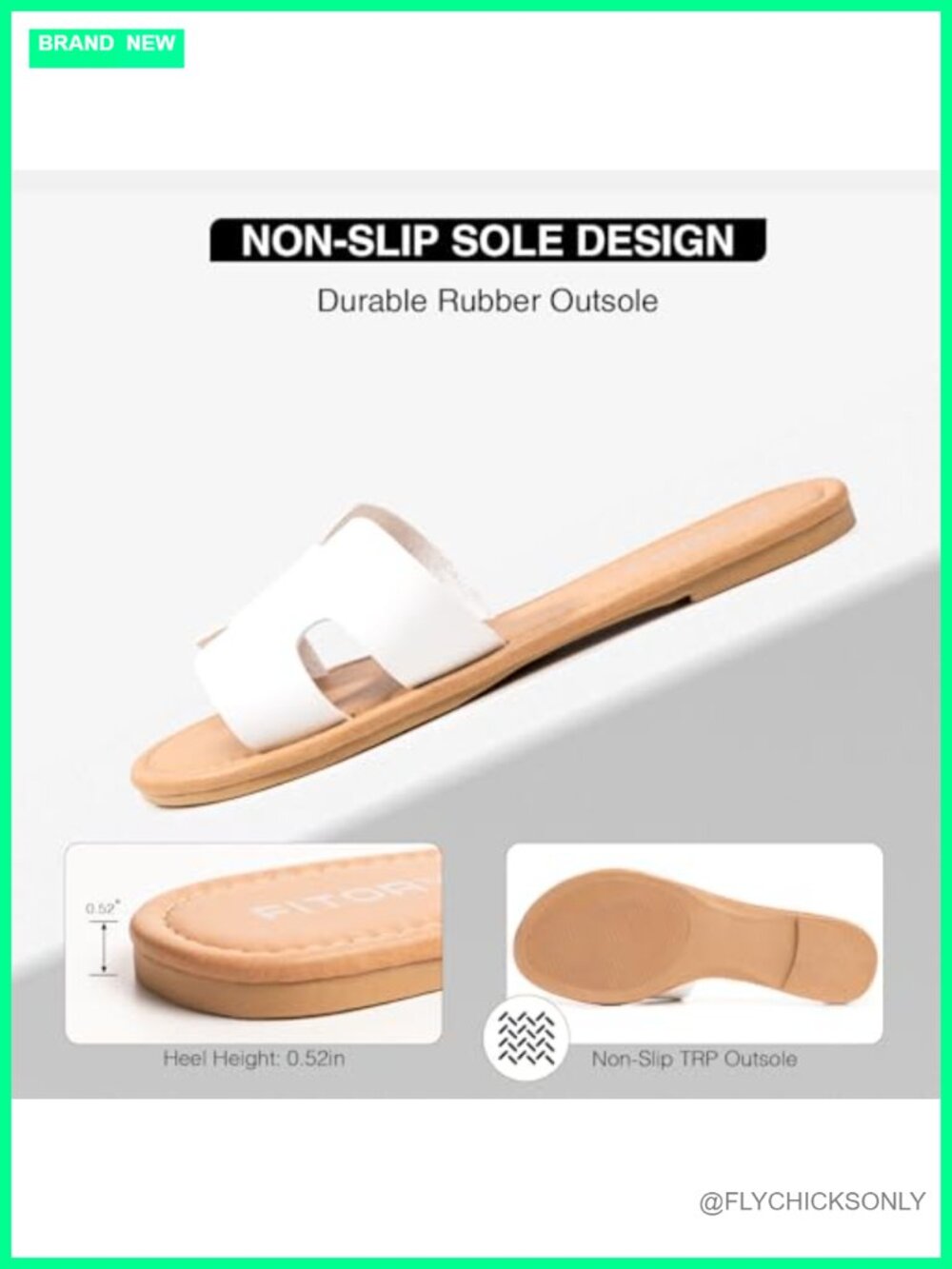 Faux Leather Comfortable Slide Sandals - Soft Insole, Lightweight, Slip On - Picture 2 of 5